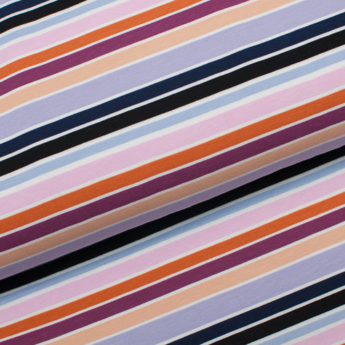 Tissu en ligne Québec jersey de coton lycra motif de rayures. Online fabric cotton spandex jersey knit with stripe.