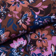 FLORAL BROWN<br> cotton/spandex<br> French Terry