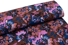 FLORAL BROWN<br> cotton/spandex<br> French Terry