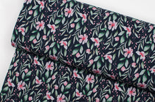 FLOWER AND FOLIAGE<br> cotton/spandex<br> french terry 