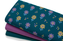 Fleur scintillante <br> coton/spandex <br> jersey brillant