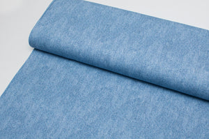 French cotton terry line fabric with jeans effect. Online fabric cotton french terry with jeans pattern.
