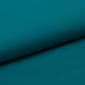 Tissu en ligne jersey de coton couleur uni bleu. Online fabric cotton jersey knit solid blue color.