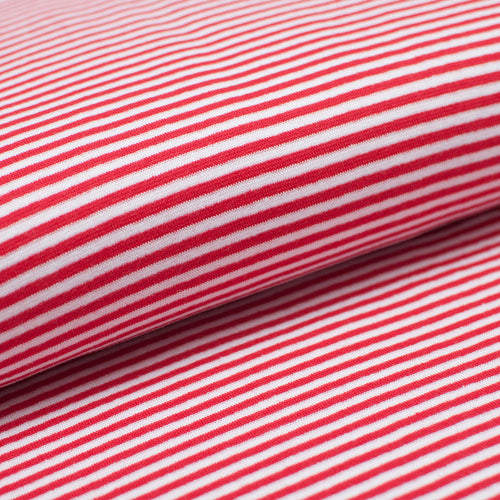 RED AND WHITE 3MM<br> cotton/spandex<br>Ribbing