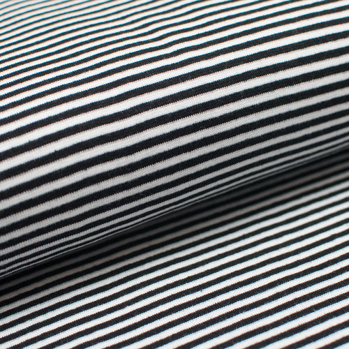 BLACK AND WHITE 3MM<br> cotton/spandex<br>Ribbing