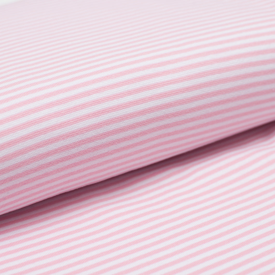 PINK AND WHITE 3MM<br> cotton/spandex<br>Ribbing