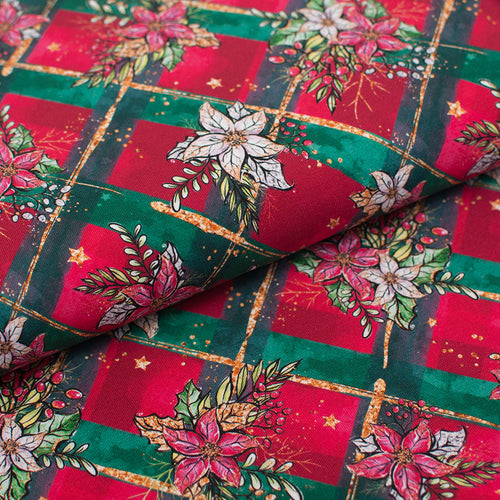 Tissu en ligne jersey de coton motif de Noël. Online fabric cotton jersey knit with christmas design.