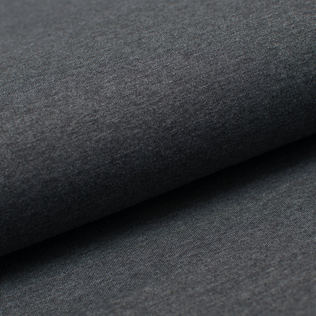 CHARCOAL CHINÉ<br>coton/poly/spandex<br>jersey