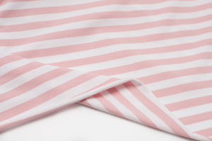 PINK AND WHITE 10MM<br> cotton/spandex<br> Dyed to the strand