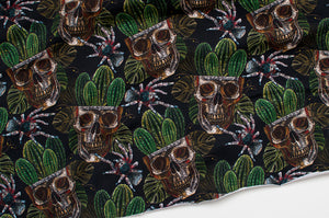CACTUS SKULL<br> cotton/spandex<br> french terry 