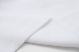 White fleece line fabric.