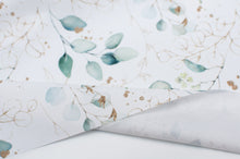 Tissu en ligne canevas de coton motif de feuillage d'eucalyptus. Online fabric 100% cotton canvas with eucalyptus design.