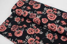 Tissu en ligne canevas de coton motif de fleur coquelicot. Online fabric 100% cotton canvas with poppies flower.