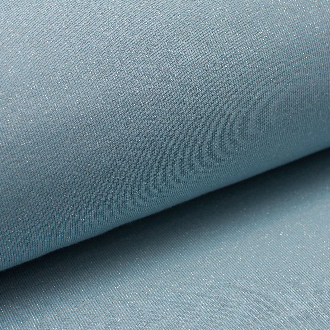 LIGHT BLUE<br> cotton/poly/spandex<br> french terry brilliant