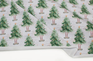 Tissu en ligne jersey de coton motif de Noël. Online fabric cotton jersey knit with christmas design.