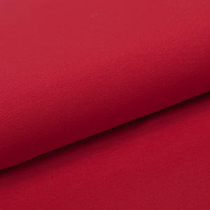 Tissu en ligne jersey de coton uni rouge. Online fabric red cotton jersey.