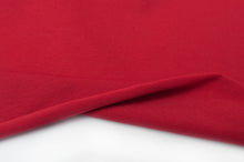 Tissu en ligne jersey de coton uni rouge. Online fabric red cotton jersey.
