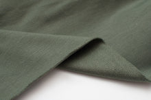 Tissu en ligne french terry de coton couleur vert kaki. Online fabric cotton french terry solid color.