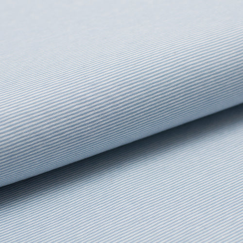 PALE BLUE AND WHITE 1MM<br> cotton/spandex<br> Dyed to the strand
