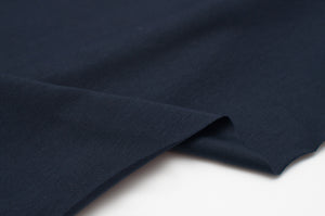 Navy blue cotton jersey fabric. Online fabric navy blue cotton jersey.