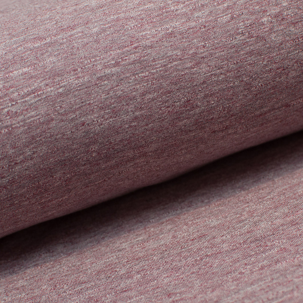 BURGUNDY HEATED<br> cotton/polyester/spandex<br> brushed french terry 