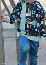 Tissu en ligne jersey de coton lycra motif de renard. Online fabric cotton jersey knit with fox.